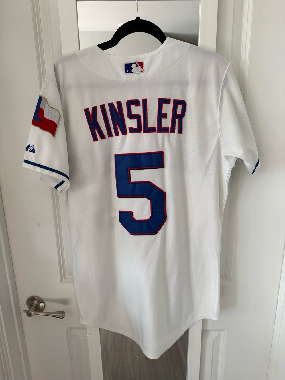 Majestic Authentic Ian Kinsler #5 Texas Rangers MLB Jersey White Size 44 - Picture 6 of 7